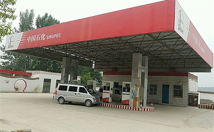山东加油站钢结构网架案例5